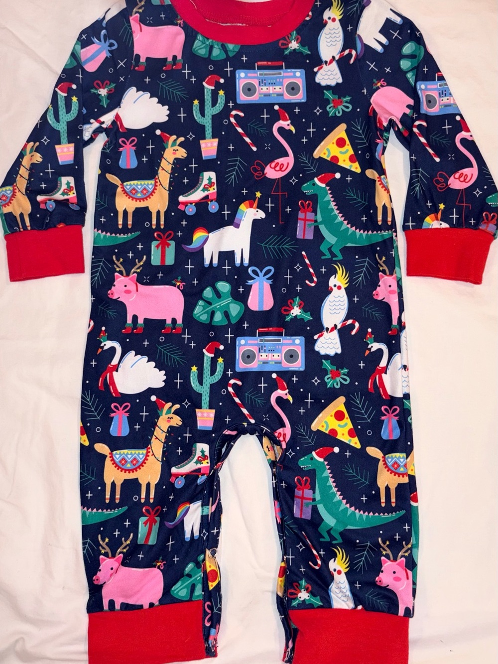 Marie Nicole vibrant multi printed romper sz 6-12 months like new condition